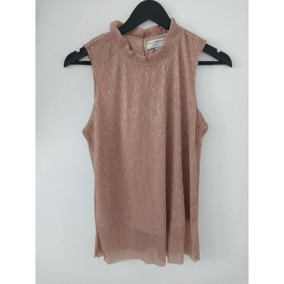 Molly Bracken Tops - Molly Bracken Premium Pink Shimmer Sleeveless Blouse Sz XS